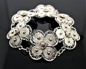 SILVER FILIGREE BRACELET, vintage