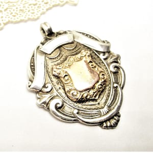 Art Nouveau SILVER MEDALLION WINNER Antique, vintage gift