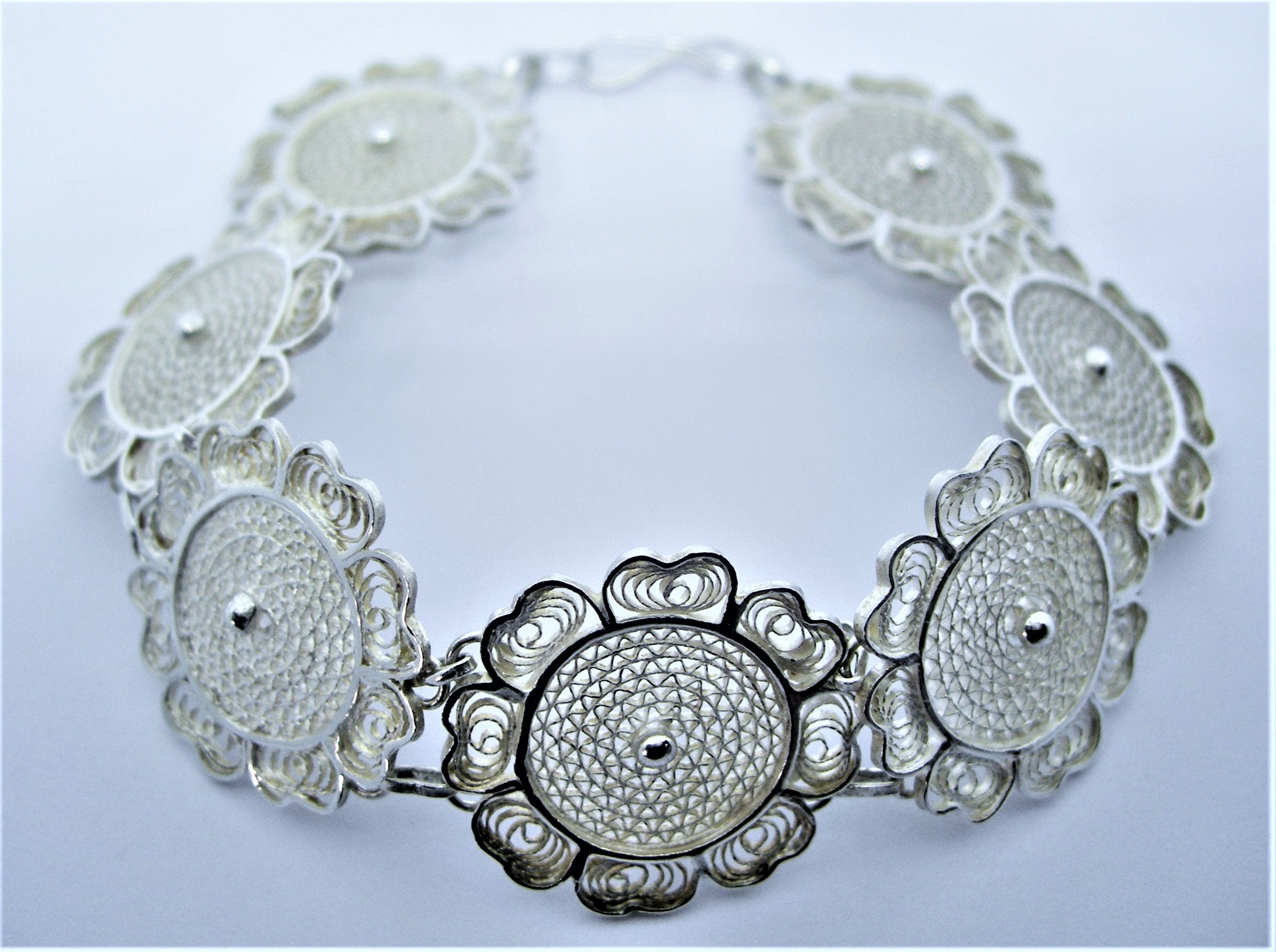 Silver filigree bracelet - Etsy 日本