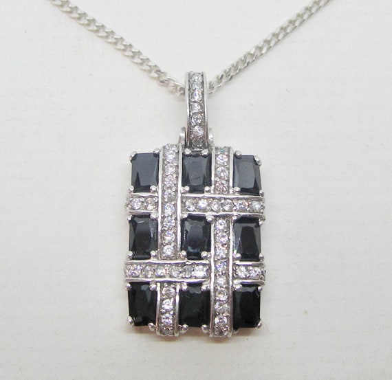 Avant-garde sparkling sterling silver pendant