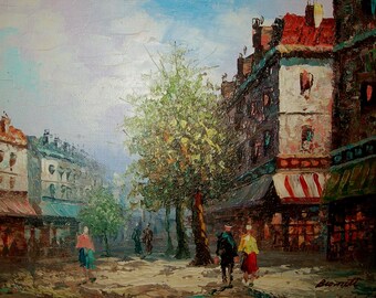PARIS ORIGINAL OIL Painting Artist Caroline Burnett Vintage - Etsy