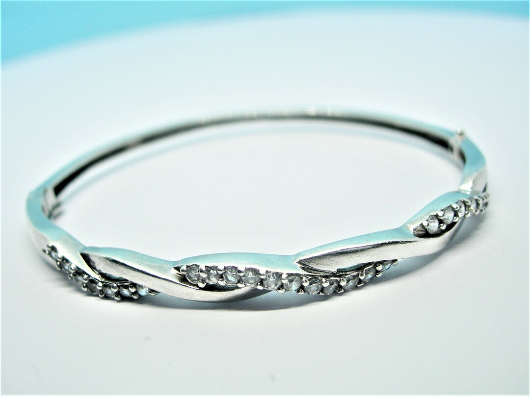 Sterling Silver Zirconia Bracelet Etsy