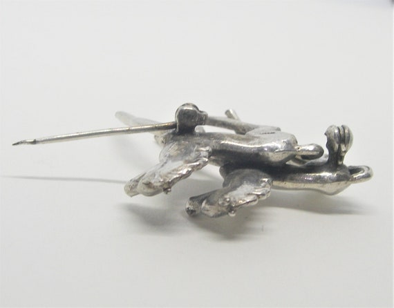 Two foals sterling silver brooch vinatage - image 8