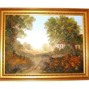 ORIGINAL Ölgemälde Landschaft Britischer Künstler CH