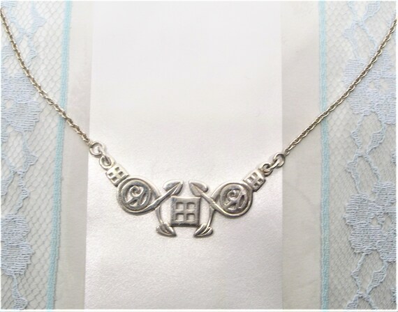 Art Deco Sterling silver Bib necklace R Mackintos… - image 6