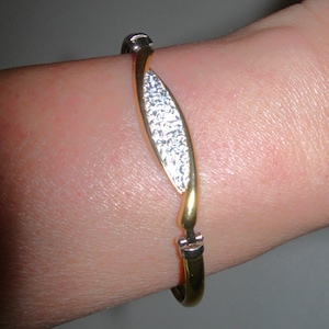 BRACELET PÉTILLANT EN OR 9 carats sur argent 925 vintage