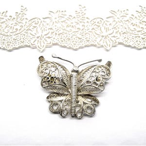 Zilveren FILIGRAANBROCHE A BUTTERFLY vintage