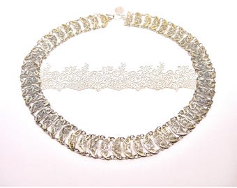 Sterling SILVER FILIGREE CHOCKER necklace vintage
