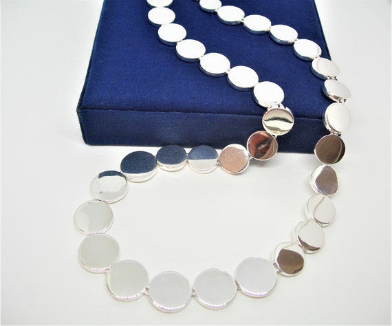 Sterling silver Art designed necklace modern style - image 1