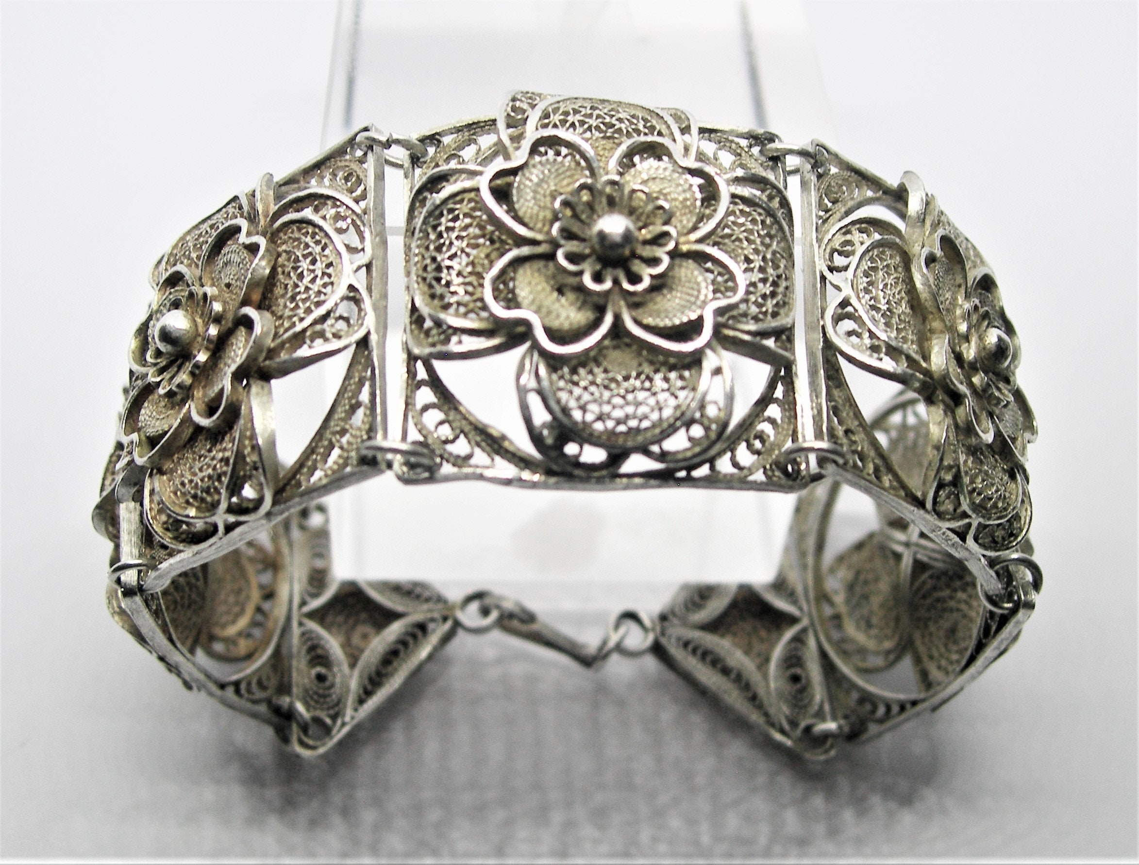 Sterling silver hotsell filigree bracelet