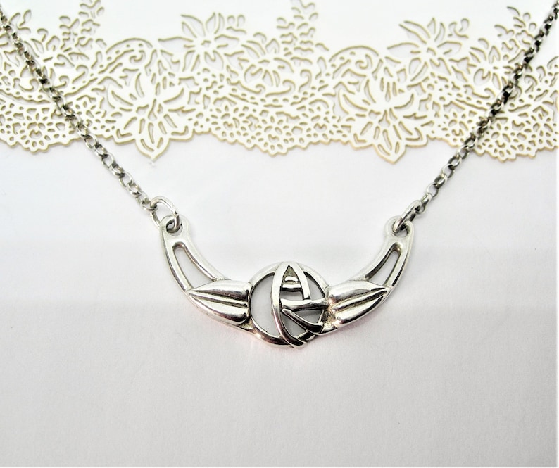 Sterling SILVER BIB NECKLACE Mackintosh Design Vintage Etsy UK