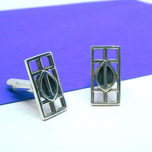 Sterling SILVER CUFFLINKS MACKINTOSH&#39;S Style Vintage