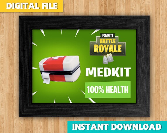 Fortnite Birthday Medkit Medkits Party Sign Med Kit Med