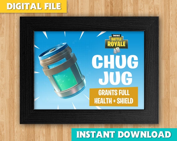 Fortnite Birthday Chug Jug Party Sign Chug Jug Decor Fort | Etsy