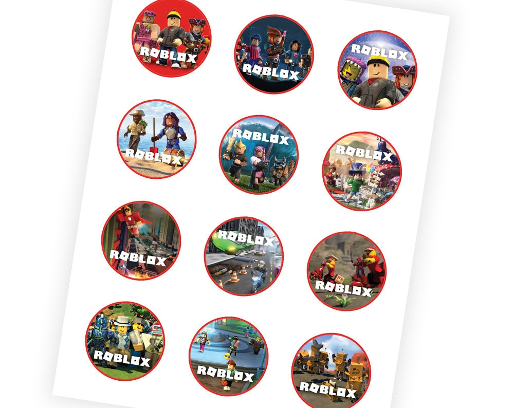 Roblox cupcake toppers download roblox toppers labels instant | Etsy