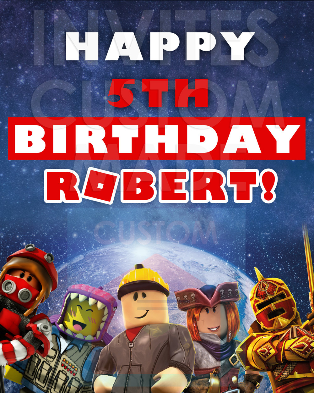 Roblox Happy Birthday Sign Roblox Birthday Banner Roblox | Etsy