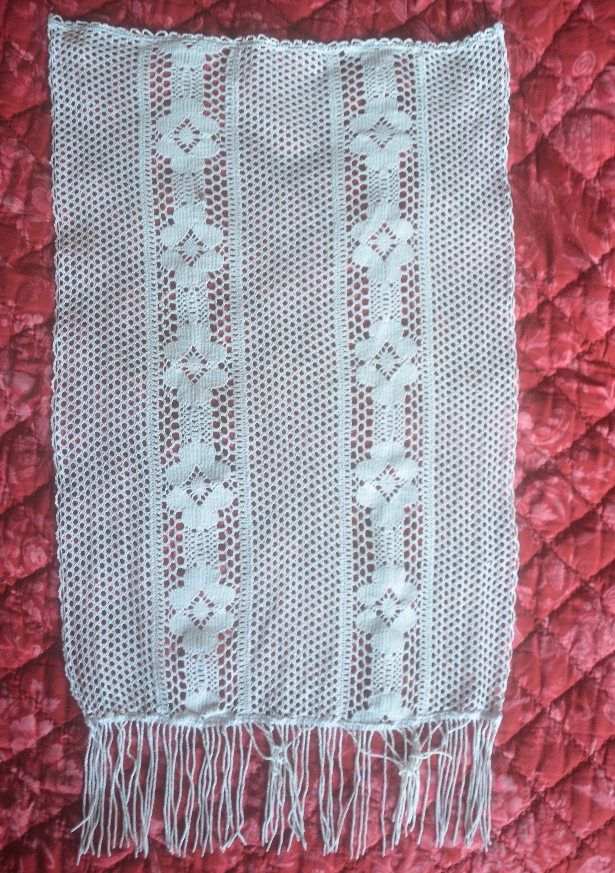 Rideau de Travail d'aiguille Cru avec Des Glands, Couture Minute