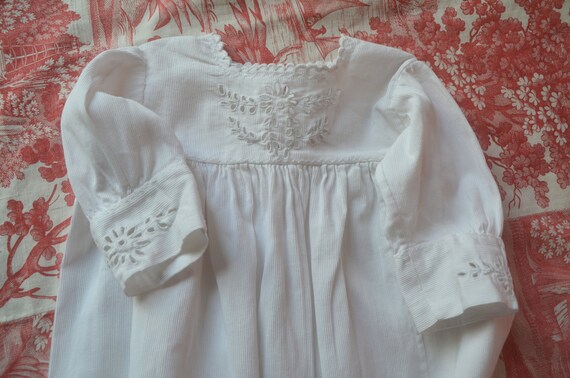 Hand embroidered white work/cut work pure cotton p