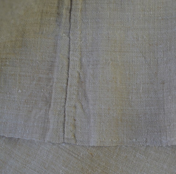 Antique French 19th century rustic linen hemp shi… - image 7