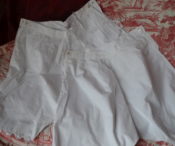 A pair of vintage French pure cotton shorts or bl… - image 1