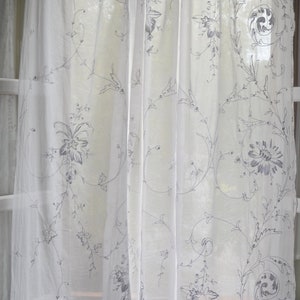 Tenda Pizzo di Poliestere Stile Shabby Chic 300 x 290 Poly-Sunset  Collection Colore Bianco