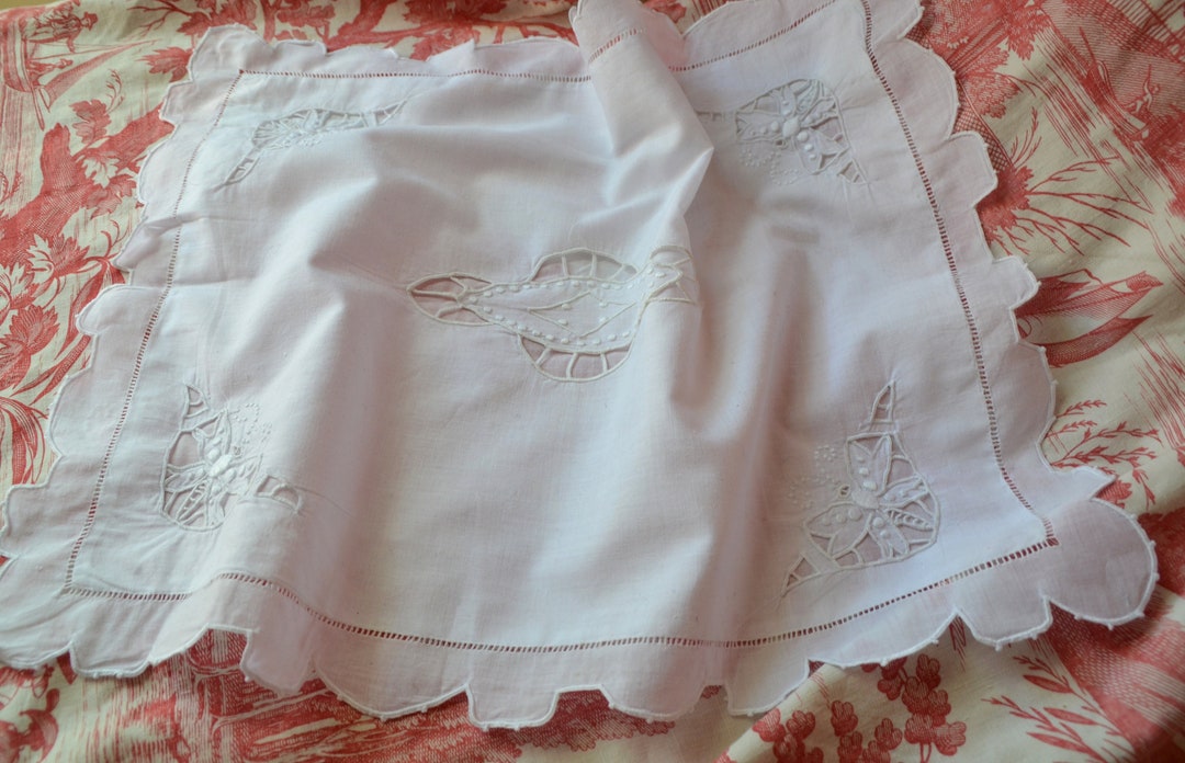French Hand Embroidered Baby Cot Pillow Case Sham Hand Etsy