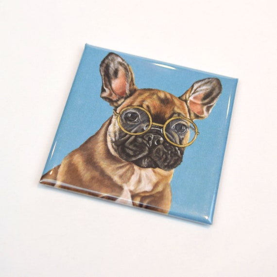 French Bulldog Picture Frame Fridge Magnet