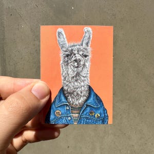 vinyle autocollant fête Lama | autocollant animal | autocollant drôle | Sticker mignon