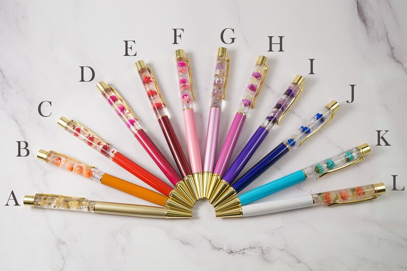 Herbarium pens/ Real flower pens/Preserved flower Etsy