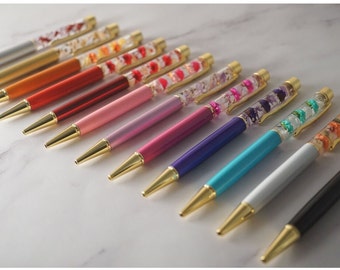 Herbarium pens/ Real flower pens/Preserved flower pens/Personalized pens/Ballpoint pens/Gift for teachers/Stationary/Free refillable ink