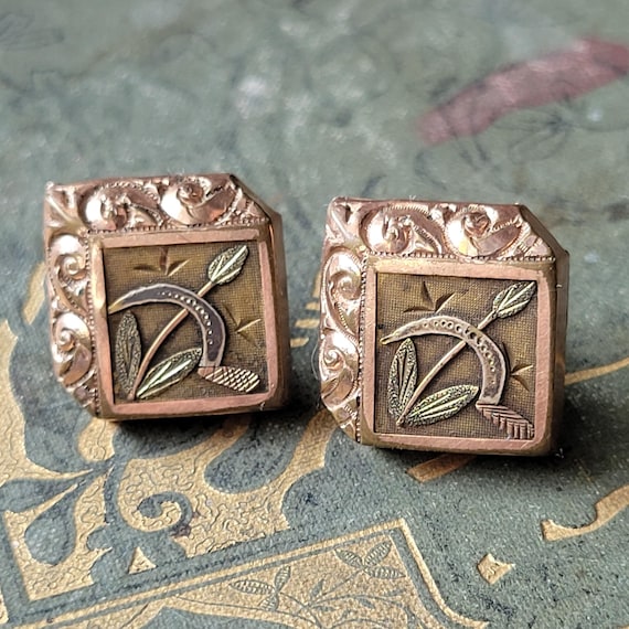 Victorian Collar Pins, Men's Jewelry, Unusual, Mi… - image 1