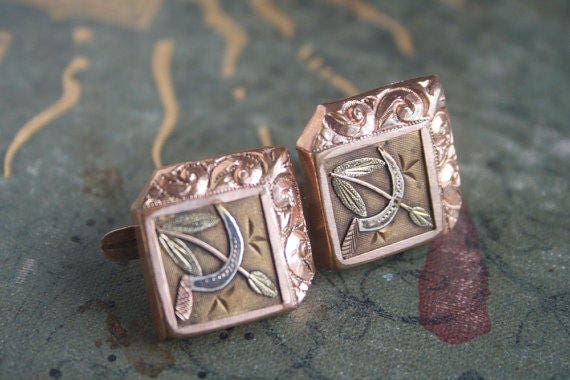 Victorian Collar Pins, Men's Jewelry, Unusual, Mi… - image 5