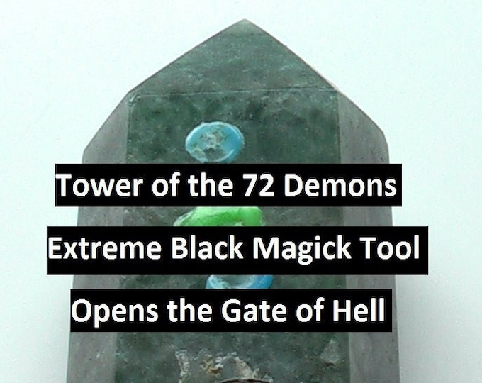 Tower of the 72 Demons. Extreme Black Magick Aventurine Crystal for overwhelming power to dominate the astral world. Magically charged