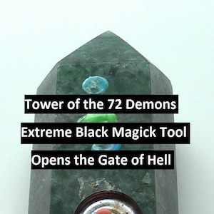 Tower of the 72 Demons. Extreme Black Magick Aventurine Crystal for overwhelming power to dominate the astral world. Magically charged