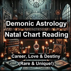 Demonic Astrology: Custom Natal Chart reading revealing your destiny, career, love, spiritual path. Unique rare psychic tarot witchcraft loa