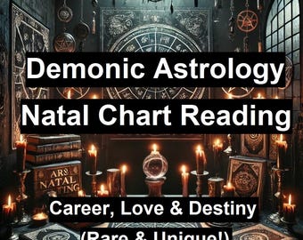 Demonic Astrology: Custom Natal Chart reading revealing your destiny, career, love, spiritual path. Unique rare psychic tarot witchcraft loa