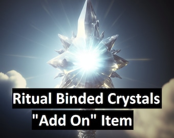 Ritual Binded Crystal. "Add On" items for existing costumers. Money Spell, Good Luck Spell, Love Spell, Fame Spell, voodoo witchcraft magick