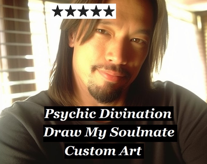 Male Soulmate Drawing. Custom Art. Psychic reading. Tarot, voodoo witchcraft Angel white magic black magick divination. LOA manifestation