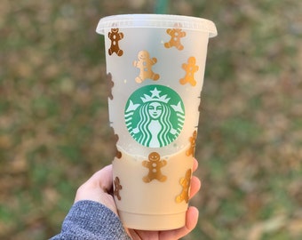 Gingerbread Man Starbucks Venti Cold Cup Tumbler: Reusable Holiday Cup