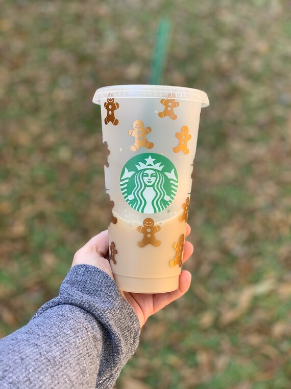 Gingerbread Man Starbucks Venti Cold Cup Tumbler: Reusable Holiday Cup