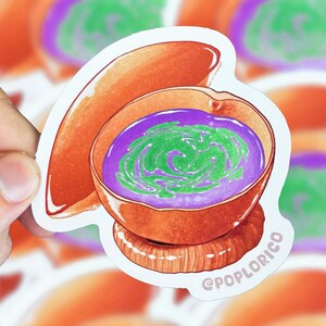 Atol Shuco El Salvador Food Sticker – Reusable Vinyl cute, stationery, laptop, coffee, anime food, ghibli food, comida tipica, beans