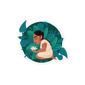 Nichim - Centroamericano / Arte mural / Impresión digital / Arte cultural / Tzotzil Maya Ixchel Tributo Indígena Pegatina