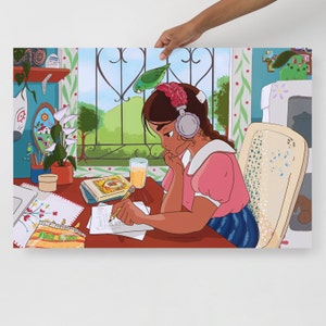 El Salvador Lofi Girl Poster