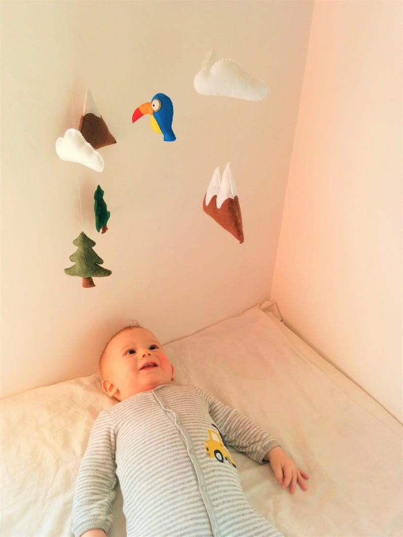 Nursery mobile Baby gift Cot mobile Baby decor Nature mobile Baby shower gift DIY mobile kit Crib mobile Felt mobile Baby mobile