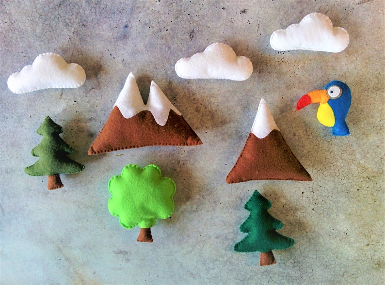 Nursery mobile Baby gift Cot mobile Baby decor Nature mobile Baby shower gift DIY mobile kit Crib mobile Felt mobile Baby mobile