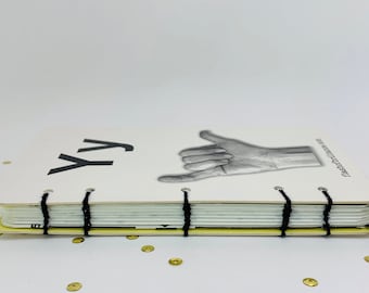 Diario de lenguaje de señas hecho a mano Y&J OOAK
