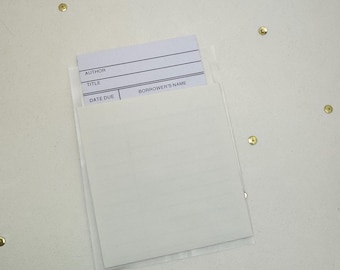 Library Pockets and Cards Set – Vintage Style Ephemera for Junk Journals, Scrapbooking, Journaling Supplies