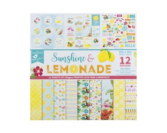Little Birdie SUNSHINE & LEMONADE 12”X12” Cardstock Pack