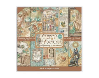 Stamperia - Fortune - 12x12 Paper Pad 10 Double Sided Sheets SBBL153 // 10 Double sided pages