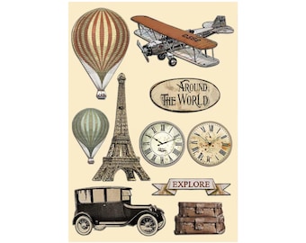 Stamperia Around The World Colored Wooden Shapes KLSP140